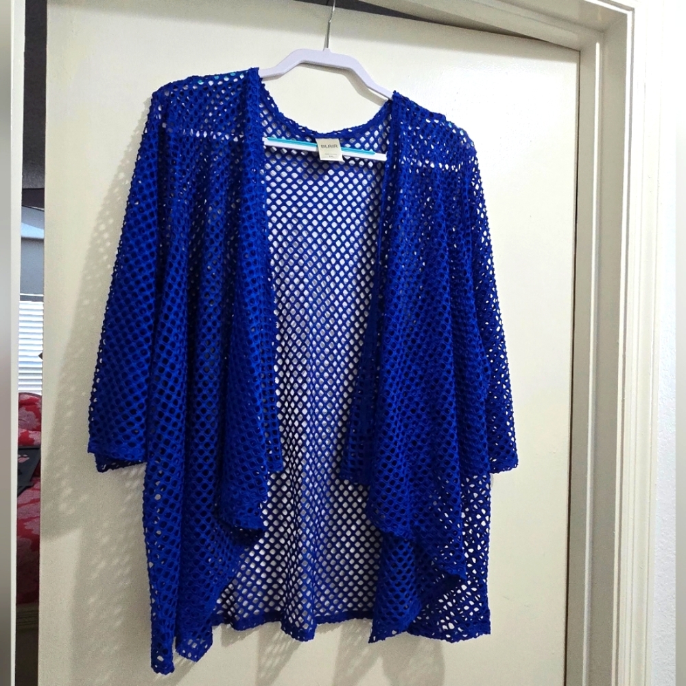 Plus Size 2XL Cardigan Overpiece • Royal Blue • NEW in Bag